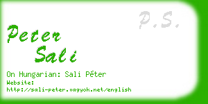 peter sali business card